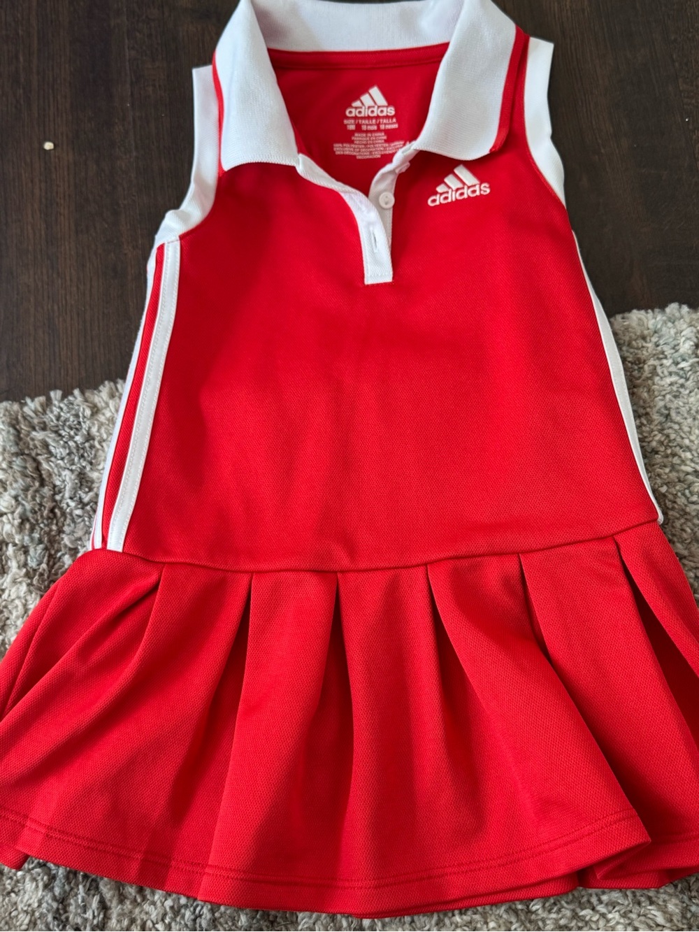 adidas Red and White Kids Bottoms